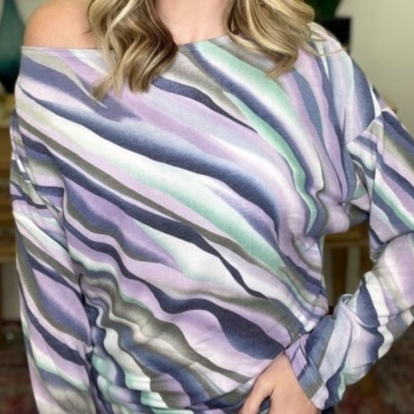 🆑White Birch Multicolor Top Size M EUC - Picture 2 of 5